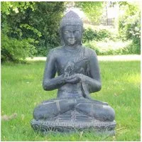 Oriental Galerie Dekofigur Buddha Figur sitzed Garten Steinfigur Chakra 60 cm (1 St)