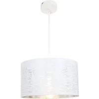 GLOBO LIGHTING Hängeleuchte BARCA, ohne Leuchtmittel, Hängelampe/Pendelleuchteß/ø: 380mm/Höhe kürzbar/weiß