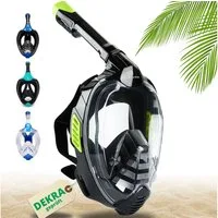 Khroom Schnorchel Schnorchelmaske Erwachsene / Kinder, CO2 sicher, Vollgesichtsmaske (DEKRA geprüft), Seaview X