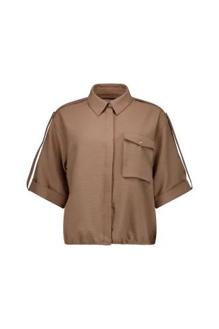 Studio Anneloes - Nellie waffle blouse latte - Gr. - XS