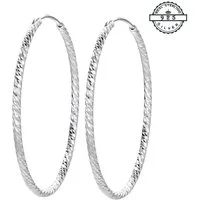 Taffstyle Paar Creolen Creolen gedreht aus 925 Sterling Silber elegantes Design für Damen (Elegante gedrehte Creolen aus echtem 925 Silber – zeitlos und strahlend schön)