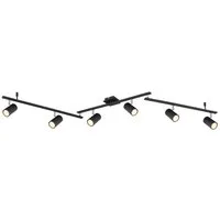 GLOBO LIGHTING Deckenleuchte, Leuchtmittel nicht inklusive, Deckenstrahler 6 flammig Spotleiste Deckenleuchte
