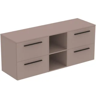 Ideal Standard Möbel-Set 160cm i.life B 4 Auszüge 2 mi.off.Fächer Gr.Schwarz Greige matt, T5843NH T5843NH