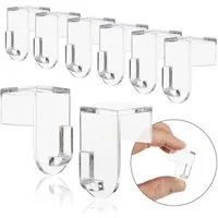 Nordstern Fensterhaken Transparente Türhaken zum Einhängen, Fenster, Türen, (Set, 8-St), Klemmhaken ideal zum Aufhängen für Fensterdekoration am Fensterrahmen