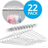 LaLoona Kleiderbügel Weiß, Babykleiderbügel 22 Stück Kinderkleiderbügel für Babys & Kinder