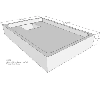 Neuesbad Wannenträger für Bette extraflach 120x80x6,5 SD21158