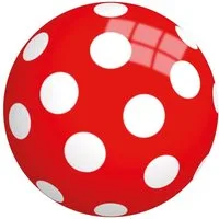 Idena Spielball 40070 (Ball, 1-St., Rot mit weißen Punkten), Punktball Für Kinder und Erwachsene, Outdoor Indoor, 13 cm