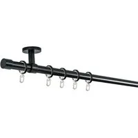 SN DECO GROUP Gardinenstange Stilgarnitur Brest, Wand&Decken, Ø 19 mm, 1-läufig, fixmaß, Verschraubt, Stahl, Komplettset mit Ringen