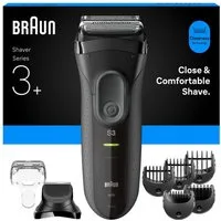 Braun Elektrorasierer 3000BT, Wasserdicht, kabellos, inklusive Trimmer und Aufsätzen