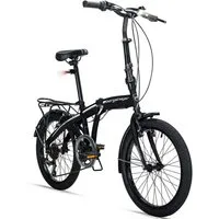 bergsteiger Faltrad Windsor 20 Zoll, Klapprad, Shimano 6 Gang-Schaltung, Damen, Herren, 6 Gang Shimano Tourney RD-TY21 Schaltwerk, Kettenschaltung, V-Bremsen