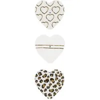 Bastion Collections Geschirr-Set Herzteller klein 3er Set - HEARTS - weiß