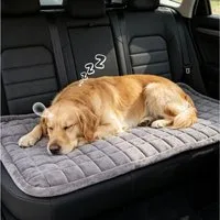 nobleza Tier-Autoschondecke Rückbanksitz-Hundematte, rutschfest, grau 125x58 cm