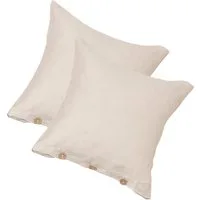 Erwin Müller Kissenbezug Kuschelkissenbezug "Deggendorf" 2er-Pack, Halbleinen Uni