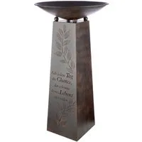 MF Dekoschale Schalenständer Schönster Tag Metall Braun Höhe 95cm (1 St)