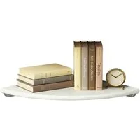 relaxdays Eckregal Wand Walnussholz, weiss, 40 cm