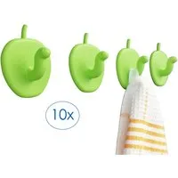 Ruco Klebehaken Handtuchhaken, 10er Set, Badezimmer, (Set, 10-St), Wandhaken, selbstklebend, Made in Germany