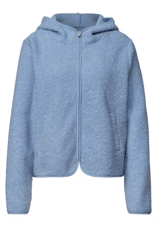 Street One - Teddy-Jacke mit Kapuze und Taschen northern blue - Gr. - 36