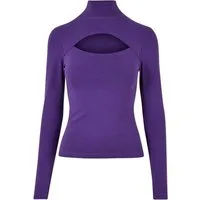 URBAN CLASSICS Langarmshirt Urban Classics Damen Ladies Cut-Out Turtleneck Longsleeve (1-tlg)