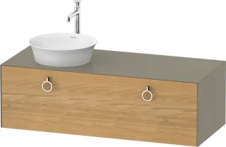 Duravit White Tulip Konsolenwaschtischunterbau wandhängend Natur Eiche & Stein Grau Matt & Hochglanz WT4982LH5H2