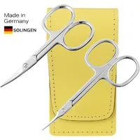EloModa Maniküre-Kosmetik-Etui Solingen Nagelscheren Set mit Turmspitz-Schere & Echtleder Etui Made, 2 tlg., Nagelschere und Turmspitz-Schere