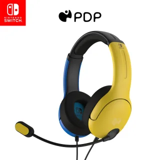 PDP Kopfhörer LVL40 [Stereo Klinke Mikrofonarm für Nintendo Switch] blau/gelb