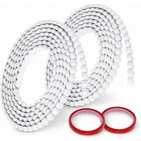 BlingBin Zierleiste PVC Zierleiste selbstklebend, 15 mm x 6 m, überstreichbare, selbstklebend, PVC, 2er Set, 2-St., Wandleiste, Zuschneiden, Dekorleiste für Wandfliesen und Möbelkanten