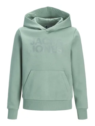 JACK&JONES - JJECORP LOGO SWEAT HOOD NOOS JNR Mineral Blue - Gr. - 140