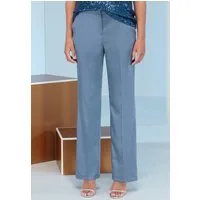bianca Stretch-Hose PARIGI aus matt glänzendem Satin in Trendfarbe
