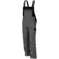 Qualitex Workwear Arbeitslatzhose stylische Arbeitshose - faserverstätkter Blaumann xtra strapazierfähig (1-tlg) MG 300 g - Latzhose mit 11 Taschen - Pflegeleicht - Waschbar