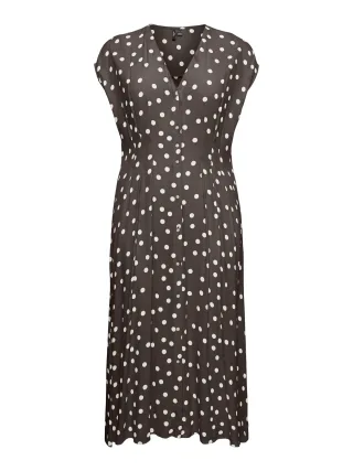 VERO MODA CURVE - VMCELISA SL SHIRT 7/8 DRESS WVN CUR Chocolate Martini - Gr. - 52