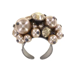 konplott - Ring - Pearl Shadow braun