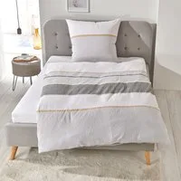 TRAUMSCHLAF Bettwäsche Hamburg, Seersucker, 2 teilig, Sommerbettwäsche im modernen Streifendesign