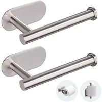 Refined Living Toilettenpapierhalter ohne Bohren Klopapierhalter selbstklebend, Edelstahl, für Bad Küche (WC Rollenhalter, Edelstahl WC Halter, Papierrollenhalter Bad Wand, Wandmontage Bad Halter, toilet paper rack, tissue rack, roll paper rack, 2-St