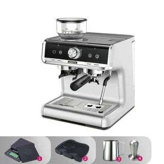 [EU Direct] HiBREW H7 Semi-automatic Espresso Machine 1450W 19 Bar Conical Burr Grinder 30 Levels Grinding Beans Intelli