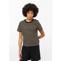 s.Oliver Kurzarmshirt T-Shirt Verkürztes T-Shirt mit Streifen
