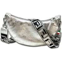 FLORENCE Umhängetasche Florence Umhängetasche Citytasche (Umhängetasche, Umhängetasche), Damen, Jugend Tasche Echtes Leder silber, Made-In Italy