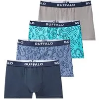 Buffalo Boxer Boxershorts für Jungen (Packung, 4-St) unifarben und mit Gaming-Print