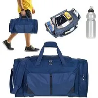 ELEPHANT Sporttasche Reisetasche Sport Tasche Sauna Fitness Force L 52 cm, 40 L Damen Herren Handgepäck Arbeit Fußball + Trinkflasche