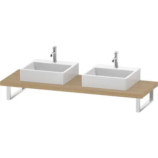 Duravit DuraStyle Konsole DS103C03030 für Aufsatzbecken, 2 Ausschnitte, Stärke 4.5 cm, Eiche natur