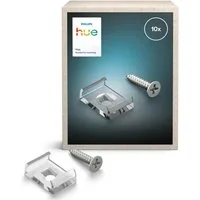 Philips Hue Halterungszubehör Flux Gradient LED-Streifen Zubehör, (Set, 10-tlg., 10x Philips Hue Flux Gradient Lightstrip - Halterungen zum Schrauben)