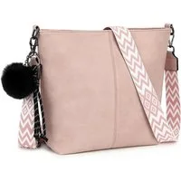 TAN.TOMI Schultertasche Damen Crossbody Bag Henkeltasche Mittel Umhängetasche, Mit Verstellbar Abnehmbar Für Pendeln Reise Campus Sport