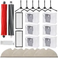 VERCO Reinigungsbürsten-Set Reinigungskit für Roborock, Q5 Pro Plus, Q8 Max, Q8 Max Plus, (21-tlg), Ersatz Teile Set Wartungskit Filter Seitenbürste Zubehör Bürste