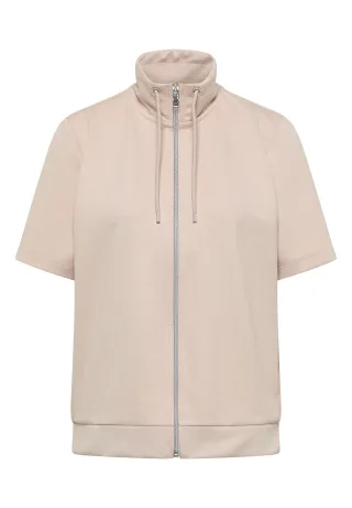CECIL - Kurzarmjacke mit Stehkragen und Struktur cashmere beige - Gr. - M