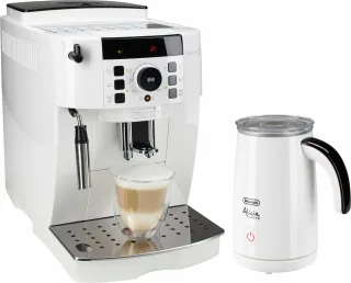 DeLonghi Kaffeevollautomat "Magnifica S ECAM 21.118.W" Direktwahltasten, Kegelmahlwerk (13 Mahlgrade), 15 Bar Pumpendruck