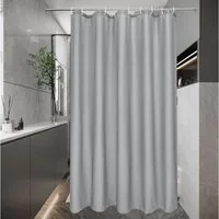 LuxusKollektion Duschvorhang Duschvorhang Wasserdicht Anti Schimmel Grau H180 x B120 cm (1er Pack) Breite 120 cm