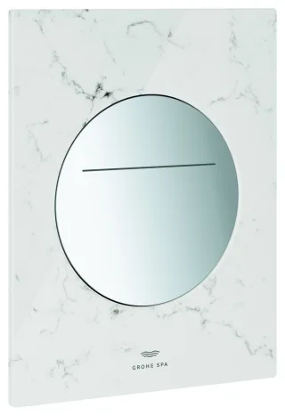 GROHE WC-Betätigung Arina 104645 rund Silk Motion White Attica Caesarstone, 104645MV00 104645MV00