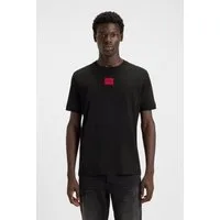 HUGO T-Shirt Diragolino Rundhalsausschnitt, Regular Fit, Logo-Label