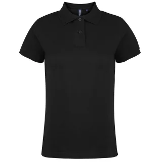 Asquith & Fox Damen/Damen Einfaches Kurzarm-Poloshirt (Schwarz)