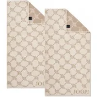 JOOP! Handtuch 2 Stück Joop! Handtuch Cornflower 1611-36 Creme 50x100, Walkfrottier (2-St), Baumwolle