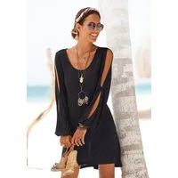 LASCANA Longshirt mit Schlitzen an den Ärmeln, Shirtkleid, Strandkleid